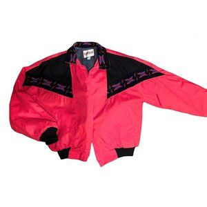 Vintage Saddlebrook Wool Blanket Lined Western Aztec Coat Red XL